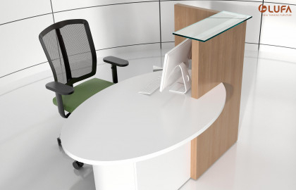 Quầy lễ tân RC01-D1550L - LUFA - Nội thất cao cấp (Website chính thức của Công ty cổ phần Nội thất FAMI)