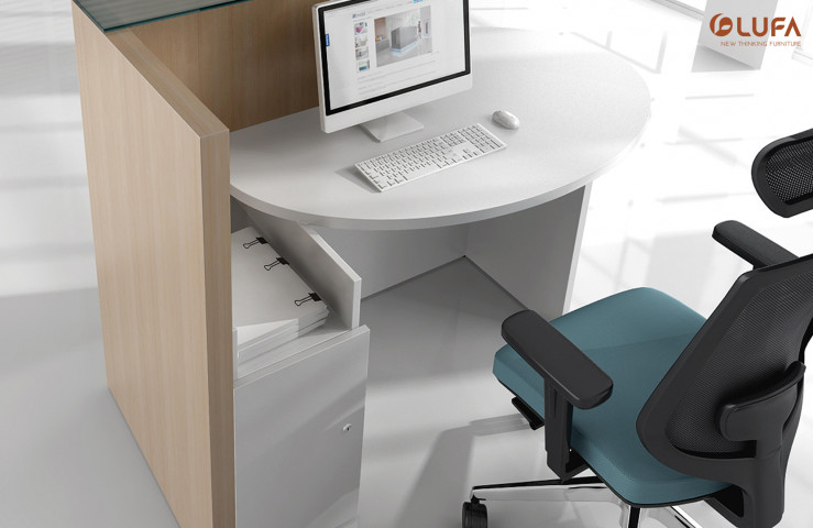 Quầy lễ tân RC01-D1550L - LUFA - Nội thất cao cấp (Website chính thức của Công ty cổ phần Nội thất FAMI)